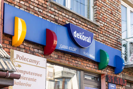 Siewierz, Poland -31.10.2021- Dekoral paint shop in Siewierzのeditorial素材