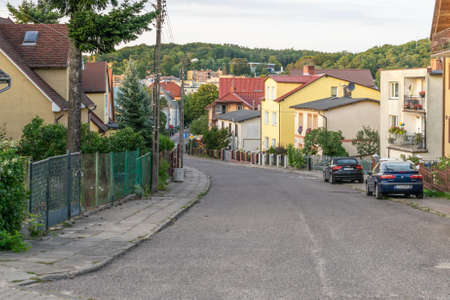 Miedzyzdroje, Poland -06.09.2021 - streets in the seaside town of Miedzyzdrojeのeditorial素材
