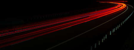 lights of cars with night. long exposure