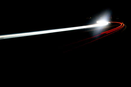 lights of cars with night. long exposureの写真素材