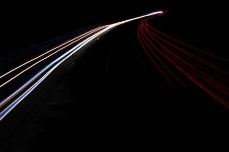 lights of cars with night. long exposureの写真素材