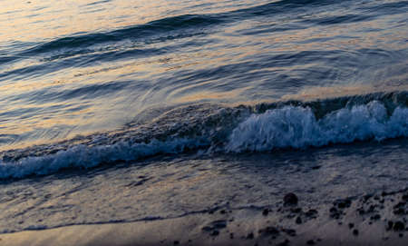 Sea waves against the sky. background or textureの写真素材