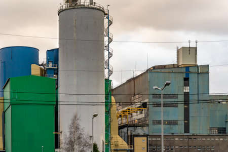 industrial coal power plant in Lagisza in Silesiaの写真素材