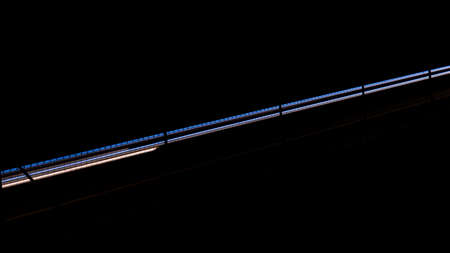 lights of cars with night. long exposureの写真素材