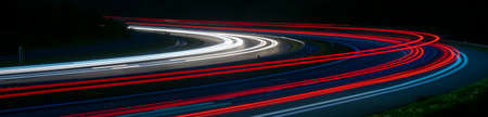 lights of cars with night. long exposureの写真素材