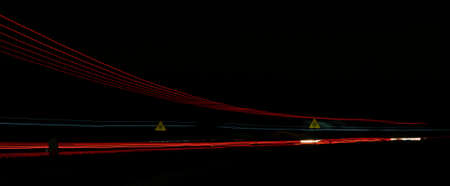 lights of cars with night. long exposureの写真素材