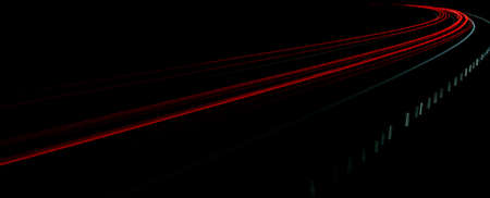 lights of cars with night. long exposureの写真素材