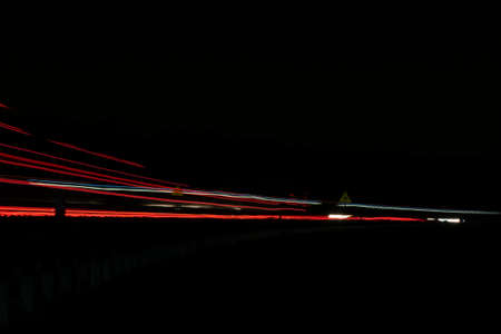 lights of cars with night. long exposureの写真素材