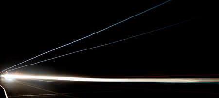 lights of cars with night. long exposureの写真素材