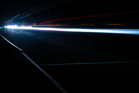 lights of cars with night. long exposureの写真素材
