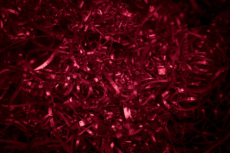 red steel shavings with visible details. background or textureの写真素材