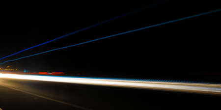 lights of cars with night. long exposureの写真素材