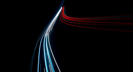 lights of cars with night. long exposure