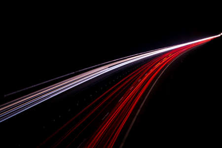 lights of cars with night. long exposureの写真素材