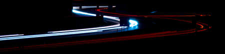 lights of cars with night. long exposure