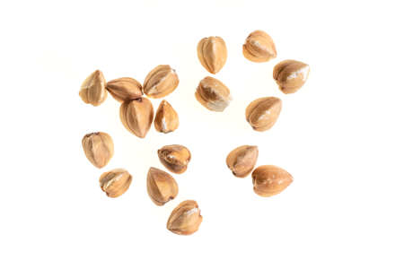 buckwheat groats on a white isolated background