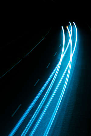 lights of cars with night. long exposureの写真素材