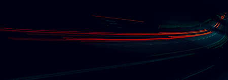 lights of cars with night. long exposureの写真素材