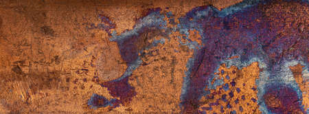 copper sheet with colorful. background or textura patternsの写真素材
