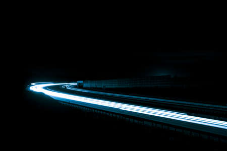 lights of cars with night. long exposure