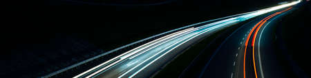 lights of cars with night. long exposure