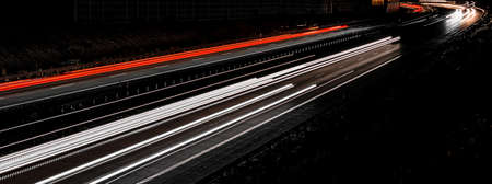 lights of cars with night. long exposureの写真素材