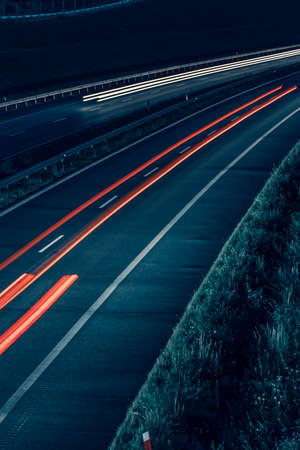 lights of cars with night. long exposureの写真素材