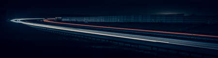 lights of cars with night. long exposureの写真素材