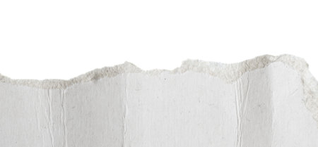 a white piece of paper on an isolated white backgroundの写真素材