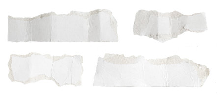 a white piece of paper on an isolated white backgroundの写真素材