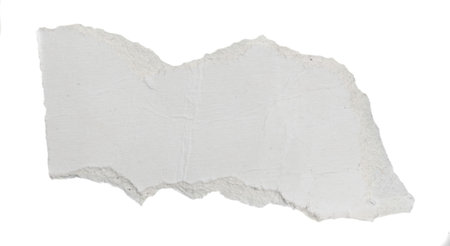 a white piece of paper on an isolated white backgroundの写真素材