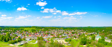 The panorama of the city of Olsztyn in the background is visible CzÄstochowaの写真素材
