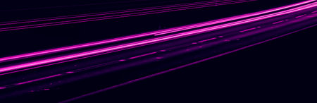 violet car lights at night. long exposureの写真素材
