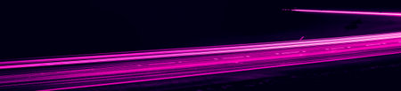 violet car lights at night. long exposureの写真素材