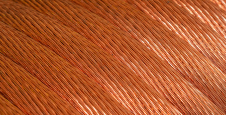 copper wires with visible details. background or texture
