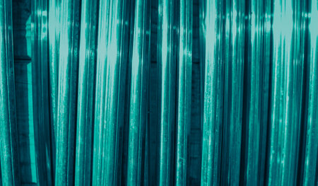 blue copper wires with visible details. background or textureの写真素材