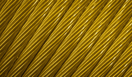 gold copper wires with visible details. background or textureの写真素材