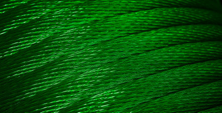 green copper wires with visible details. background or textureの写真素材