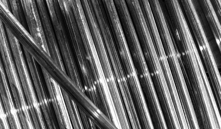black copper wires with visible details. background or textureの写真素材