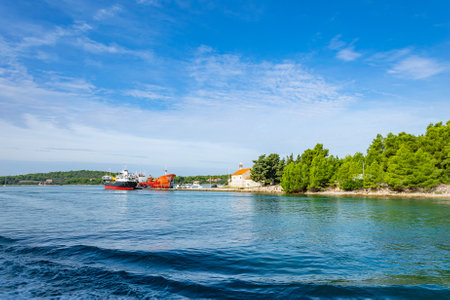 Croatian island in the Adriatic seaの写真素材