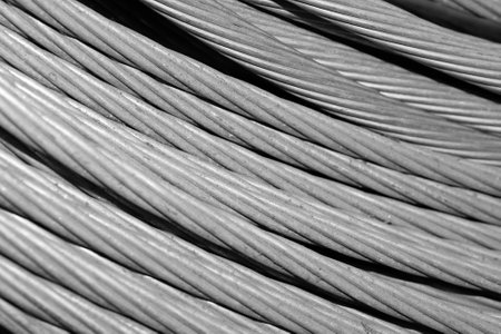 aluminum electric cable.background or texture
