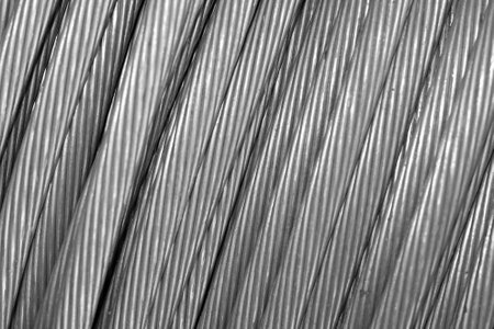 aluminum electric cable.background or textureの写真素材