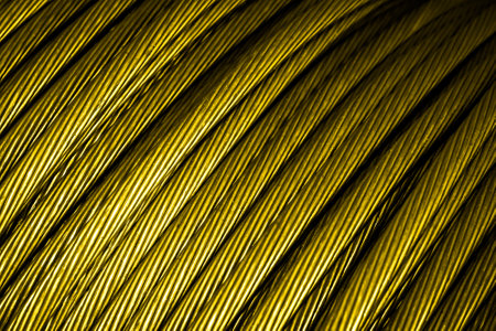 gold aluminum electric cable.background or texture