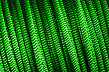 green aluminum electric cable.background or textureの写真素材