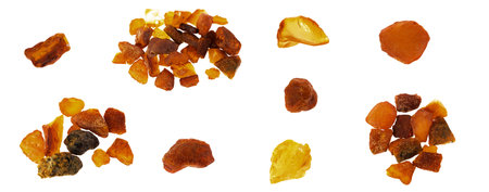 amber on white isolated backgroundの写真素材