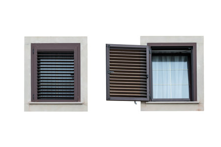 shutters on white isolated backgroundの写真素材