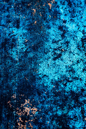 wall painted with colorful old peeling paints