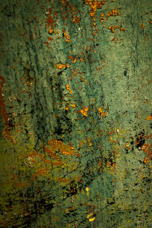 wall painted with colorful old peeling paints
