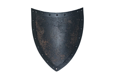 heraldic shield on a white backgroundの写真素材