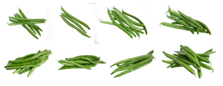 green beans isolated on white background